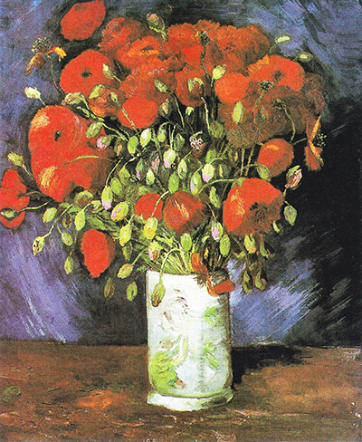 Vase mit rotem Klatschmohn Vincent van Gogh